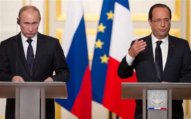 Întâlnire Hollande - Putin pe tema situaţiei din Siria la Paris, înaintea unui summit dedicat Ucrainei