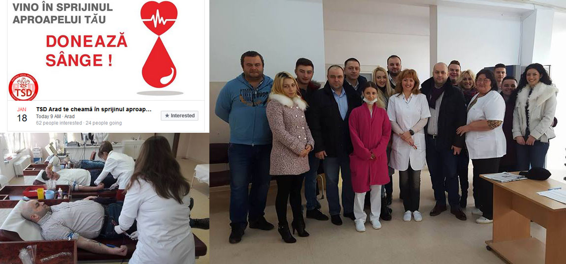 Tineretul Social Democrat din Arad iniţiază o nouă campanie de donare de sânge